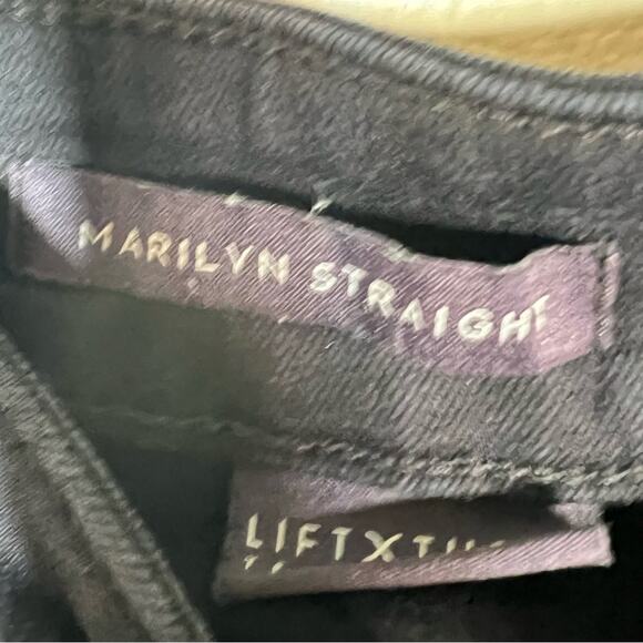 NYDJ black lift and tuck technology Marilyn straight leg jeans size 14 B110 - Picture 3 of 5